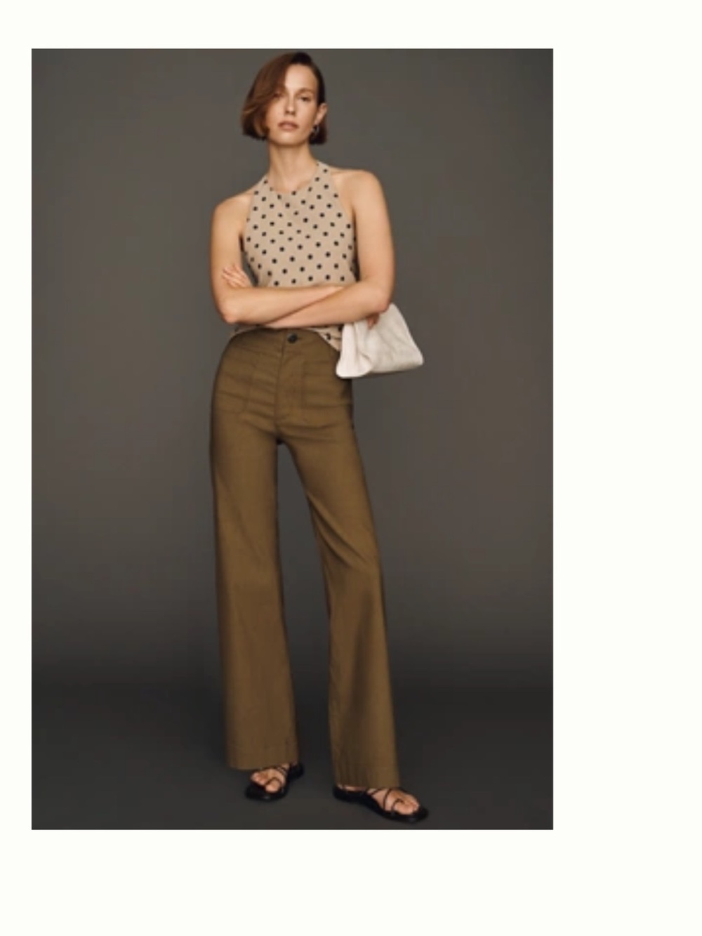 U.S. Army Wide-Leg High-Rise Jeans in Olive